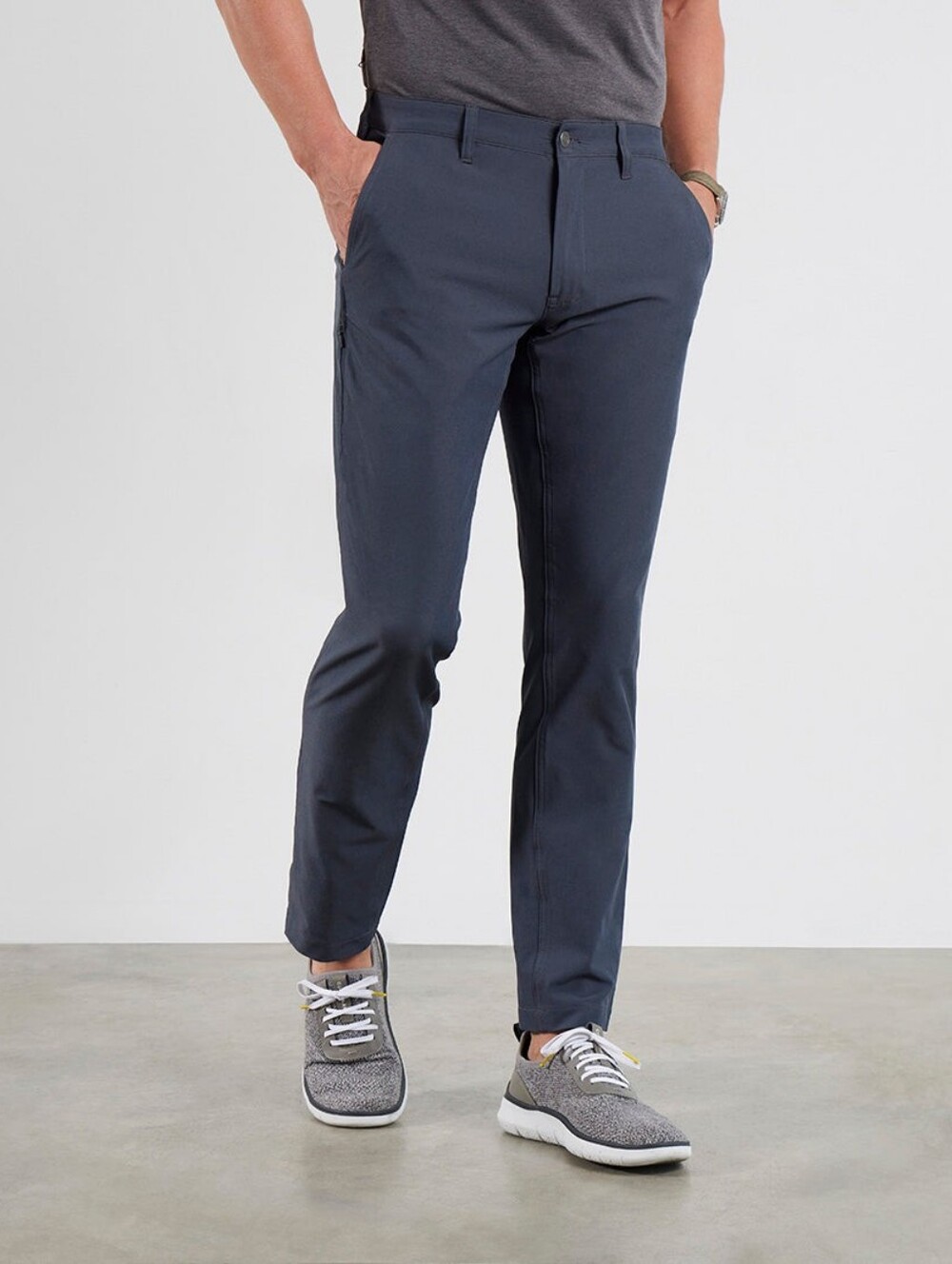 Bluffworks Envoy Lightweight Travel Pants Blue Grey Alloy